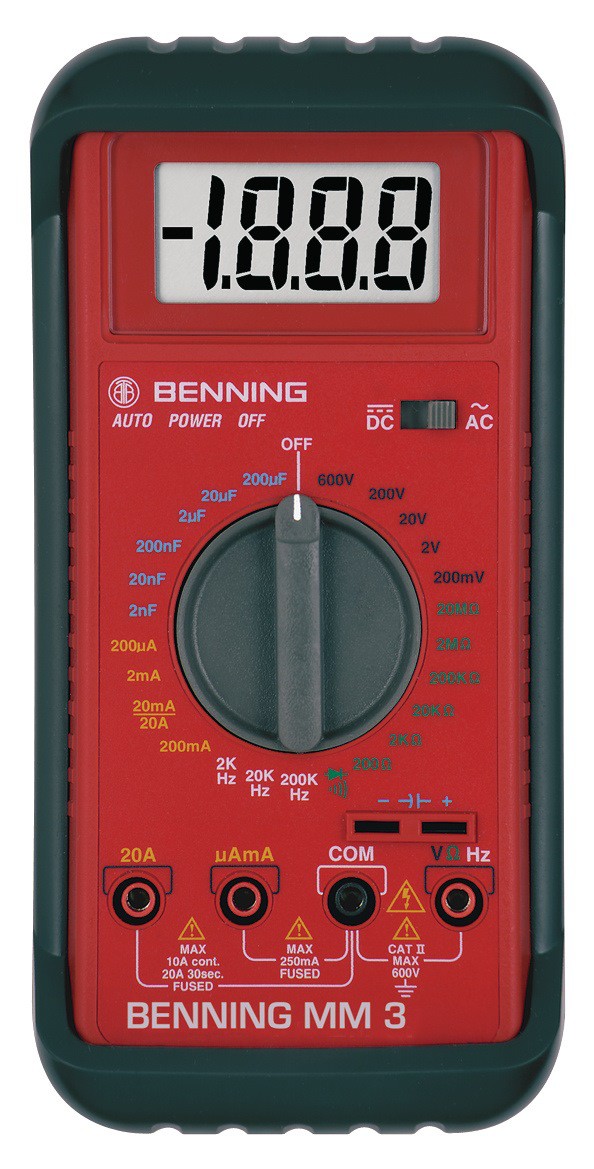 Multimeter mm 3 0,1 mv-600 V AC/DC RMS Benning
