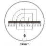 Messskala Tech-Line Skala-D.25/2,5mm Duo-Skala 1-Standard SCHWEIZER. Skala pomiarowa Tech-Line śred. skali 25/2,5 mm podziałka Duo 1 - standard Schwe