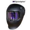 Speedglas G5-02.  Automatic welding helmet with curved auto darkening filter, including cleaning cloth and storage bag  Dark state shade level: 8-12  Viewing field: 150 mm x 76 mm 