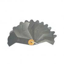 Welding seam gauge, fan-shaped