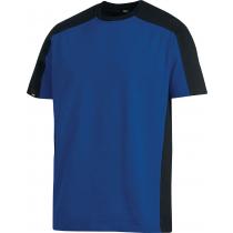 T-Shirt MARC Gr.L royal/schwarz 100%Ringspinn-Baumwolle FHB