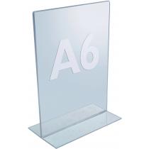 Tischaufsteller DIN A6 Acryl transp.freistehend