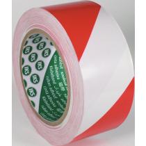 Bodenmarkierungsband F33 PVC rot/weiß L.33m B.50mm Rl.IKS