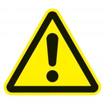 Warnzeichen ASR A1.3/DIN EN ISO 7010 200mm Warnung vor Gefahrenstelle Folie