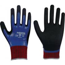Handschuhe Solidstar Nitril Grip Complete 1462 Gr.8 blau EN420+EN388 PSA II
