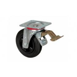 ON LB Wheels 160 x 40 mm.  Front wheels with locking brake allow the machine to be safely parked even on uneven ground. 