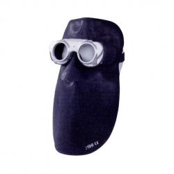 LH Vulkan 50 mm.  Vulkan Komfort leather mask with metal frame and safety glasses 