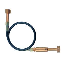 FA 200 bar, 1000 mm.  Cylinder/bundle connecting hose for oxygen and technical gases with approved high-pressure non-return valves compliant with EN 15615 for operating pressures up to 200 bar 