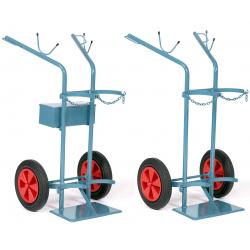 F 520, 2 x 50 l.  Robust steel gas cylinder cart for two shielding gas cylinders 