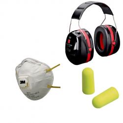 Protezione per le vie respiratorie e protezione per le orecchie