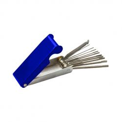 NC 0.7-3.4 mm.  Knurled cleaning needles for cleaning the outlet ducts of welding and cutting nozzles 