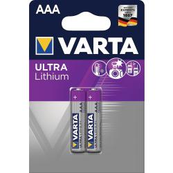 Batterie ULTRA Lithium 1,5 V AAA Micro 1100 mAh FR10G445 6103 2 St./Bl.VARTA. Batterie ULTRA Lithium 1,5 V AAA Micro 1100 mAh FR10G445 6103 2 St./Bl.VARTA . 