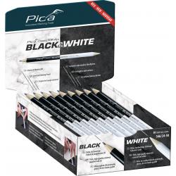 Markierstift Classic FOR ALL Black&White L.24cm 2B beids.gespitzt PICA. 