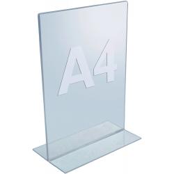 Tischaufsteller DIN A4 hoch Acryl transp.freistehend. Tischaufsteller DIN A4 hoch Acryl transp.freistehend . 