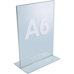 Tischaufsteller DIN A6 Acryl transp.freistehend. Tischaufsteller DIN A6 Acryl transp.freistehend