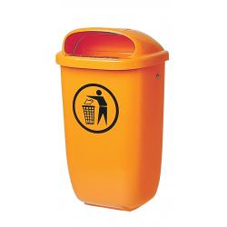 Abfallbehälter H650xB395xT250mm 50l orange SULO. Abfallbehälter H650xB395xT250mm 50l orange SULO