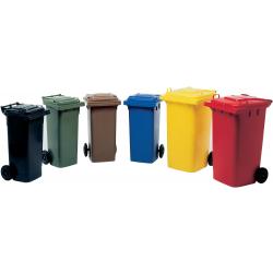 Müllgroßbehälter 240l HDPE rot fahrbar,n.EN 840 SULO. 