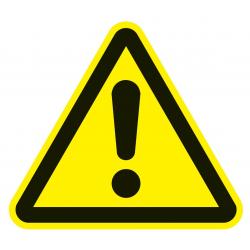 Warnzeichen ASR A1.3/DIN EN ISO 7010 200mm Warnung vor Gefahrenstelle Folie. Warnzeichen ASR A1.3/DIN EN ISO 7010 200mm Warnung vor Gefahrenstelle Folie