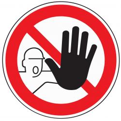 Verbotszeichen Zutritt für verboten D200mm Kunststoffschild rot/schwarz. Verbotszeichen Zutritt für verboten D200mm Kunststoffschild rot/schwarz . 
