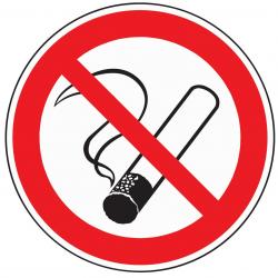 Verbotszeichen Rauchen verboten D200mm Kunststoffschild rot/schwarz. Verbotszeichen Rauchen verboten D200mm Kunststoffschild rot/schwarz . 