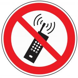 Schild Mobilfunk verbot. D200mm Kunststoff rot/schwarz. 