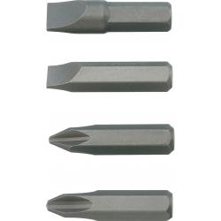 Bit sets for impact screwdrivers/screw releasers