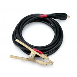 5024 KR.  Red grounding cable, 3 m with bayonet connection plug and ground clamp 