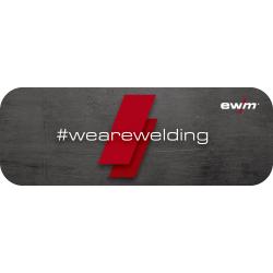 Aufkleber #WE ARE WELDING abstrakt.  Schriftzug: #wearewelding - abstrakt & Logo 