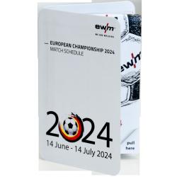 EM-Spielplan 2024.  Pocket-EM-Spielplan mit ausfüllbarem Inhaltsblatt 